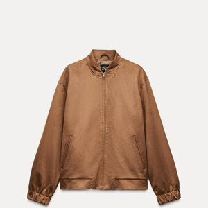 Zara Faux Suede Bomber Jacket